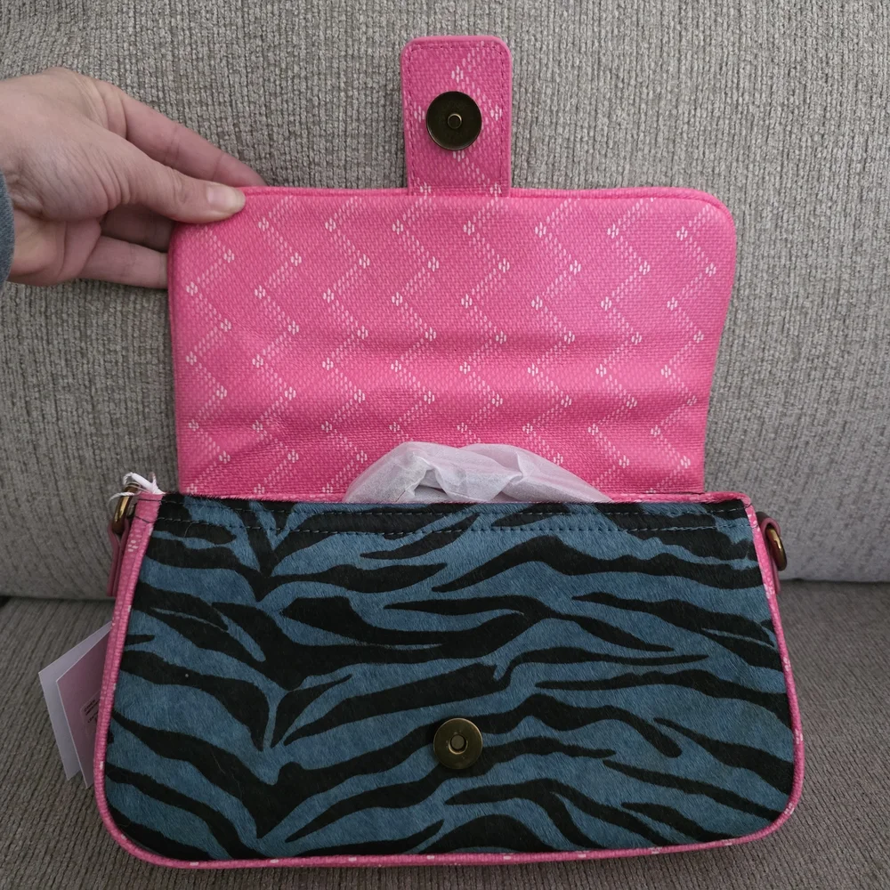Kurt Geiger Wild Animal Print Leather & Calf Hair Shoulder Bag - New With Tags - Picture 11 of 15